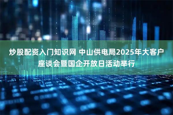 炒股配资入门知识网 中山供电局2025年大客户座谈会暨国企开放日活动举行